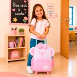 Mochila de Rodinhas Lilica Happy Sky Rosa - Lilica & Tigor