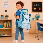 Mochila de Rodinhas Tigor Happy Pilot Azul - Lilica & Tigor
