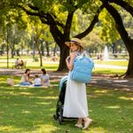Mochila Maternidade Multifuncional Tigor Tigre Comfy Azul - Lilica & Tigor