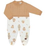 Macacão longo em tricot e algodão egípcio Capivaras - Mini & Co.