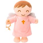 Boneco Religioso Anjinho da Guarda Rosa 32 cm  - Zip