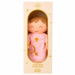 Boneco Religioso Anjinho da Guarda Rosa 32 cm  - Zip