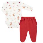 Body longo c/ Calça (Mijão) em algodão egípcio Camponesa - Mini & Co.