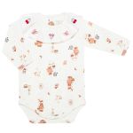 Body longo c/ Calça (Mijão) em algodão egípcio Camponesa - Mini & Co.