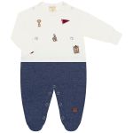 Macacão longo em algodão egípcio e denim Urso Esportes - Mini & Co.