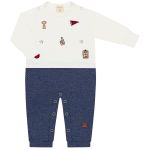 Macacão longo em algodão egípcio e denim Urso Esportes - Mini & Co.
