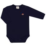 Body longo c/ Calça (Mijão) em algodão egípcio Marinho - Mini & Co.