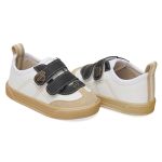  Tênis Infantil Street Urban Branco e Preto Calce Fácil - Pimpolho