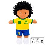 Boneco de Pano Léo Jogador Brasil 35 cm - Zip