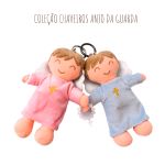 Chaveiro de Pelúcia Anjo da Guarda Rosa 15 cm - Zip