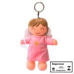 Chaveiro de Pelúcia Anjo da Guarda Rosa 15 cm - Zip