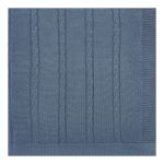 Manta em tricot Trançado Azul Jeans - Mini & Co.