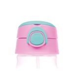 Copo c/ Canudo Cristal Rosa Bolinhas 370ml - Pimpolho
