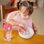 Garrafa Tritan c/ Canudo Filhotiis Gato Mia 460ml (12m+) - Kouii