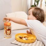 Garrafa Tritan c/ Canudo Filhotiis Leão Léo 460ml (12m+) - Kouii