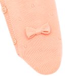 Macacão longo c/ golinha em tricot Flores & Coração Rosé - Mini & Co.
