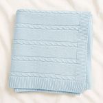Manta em tricot Trançado Azul - Mini & Co.