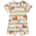 Macacão curto em suedine Bear Family - Up Baby