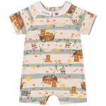Macacão curto c/ Golinha em suedine Bear Family - Up Baby
