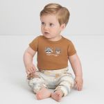 Body curto c/ Calça (Mijão) em suedine Bear Family - Up Baby