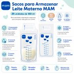 Sacos para Armazenar Leite Materno 25 Un 180ml - MAM