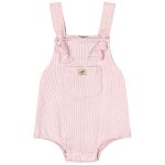 Jardineira em ribana canelada Rosa - Up Baby