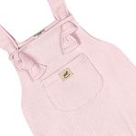 Jardineira em ribana canelada Rosa - Up Baby