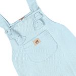 Jardineira em ribana canelada Azul - Up Baby