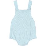 Jardineira em ribana canelada Azul - Up Baby