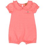 Macacão curto c/ golinha em malha Rosa Flúor - Up Baby