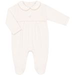 Macacão Longo c/ golinha em algodão Pima Peruano Natural Marfim - Up Baby