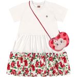 Vestido curto c/ Bolsa em meia malha Joaninha - Up Baby