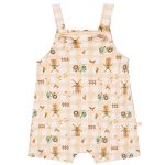 Jardineira c/ Body curto em suedine Fazendinha - Up Baby