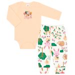Body longo c/ Calça em suedine Amiguinhas - Up Baby