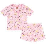 Pijama infantil Blusa e Short em suedine Patinhas - Up Baby