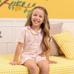 Pijama infantil Blusa e Short em suedine Patinhas - Up Baby