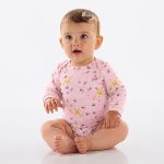 Body longo em suedine Patinhas - Up Baby