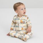 Macacão longo c/ zíper em suedine Bear Family - Up Baby