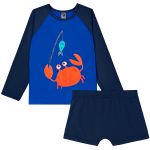 Conjunto de banho Caranguejo: Camiseta Surfista + Sunga - Up Baby