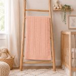Manta em tricot Trançado Rosé - Mini & Co.