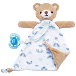 Naninha Ursinho c/ Prendedor de Chupeta Soninho Azul (3m+) - Buba
