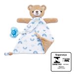 Naninha Ursinho c/ Prendedor de Chupeta Soninho Azul (3m+) - Buba