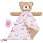 Naninha Ursinho c/ Prendedor de Chupeta Soninho Rosa (3m+) - Buba