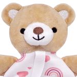 Naninha Ursinho c/ Prendedor de Chupeta Soninho Rosa (3m+) - Buba