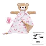 Naninha Ursinho c/ Prendedor de Chupeta Soninho Rosa (3m+) - Buba