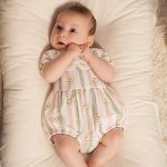 Body Romper c/ golinha em algodão egípcio Limão Siciliano - Mini & Co.