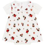 Body curto c/ Vestido em algodão egípcio Joaninhas - Mini & Co.