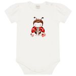 Body curto c/ Short em algodão egípcio Joaninhas - Mini & Co.