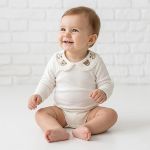 Body longo c/ golinha em algodão egípcio Vintage Toys Rosa - Mini & Co.