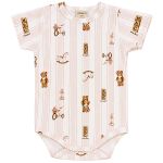 Body curto c/ Short babadinhos em algodão egípcio Vintage Toys Rosa - Mini & Co